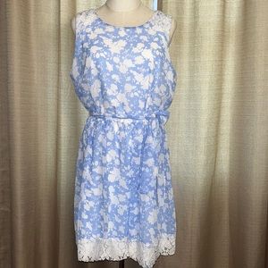 Disney Alice Through the Looking Glass Dress Size XL Colleen Atwood Blue White